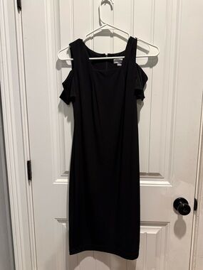 Calvin Klein Black Cold-Shoulder Mini Dress